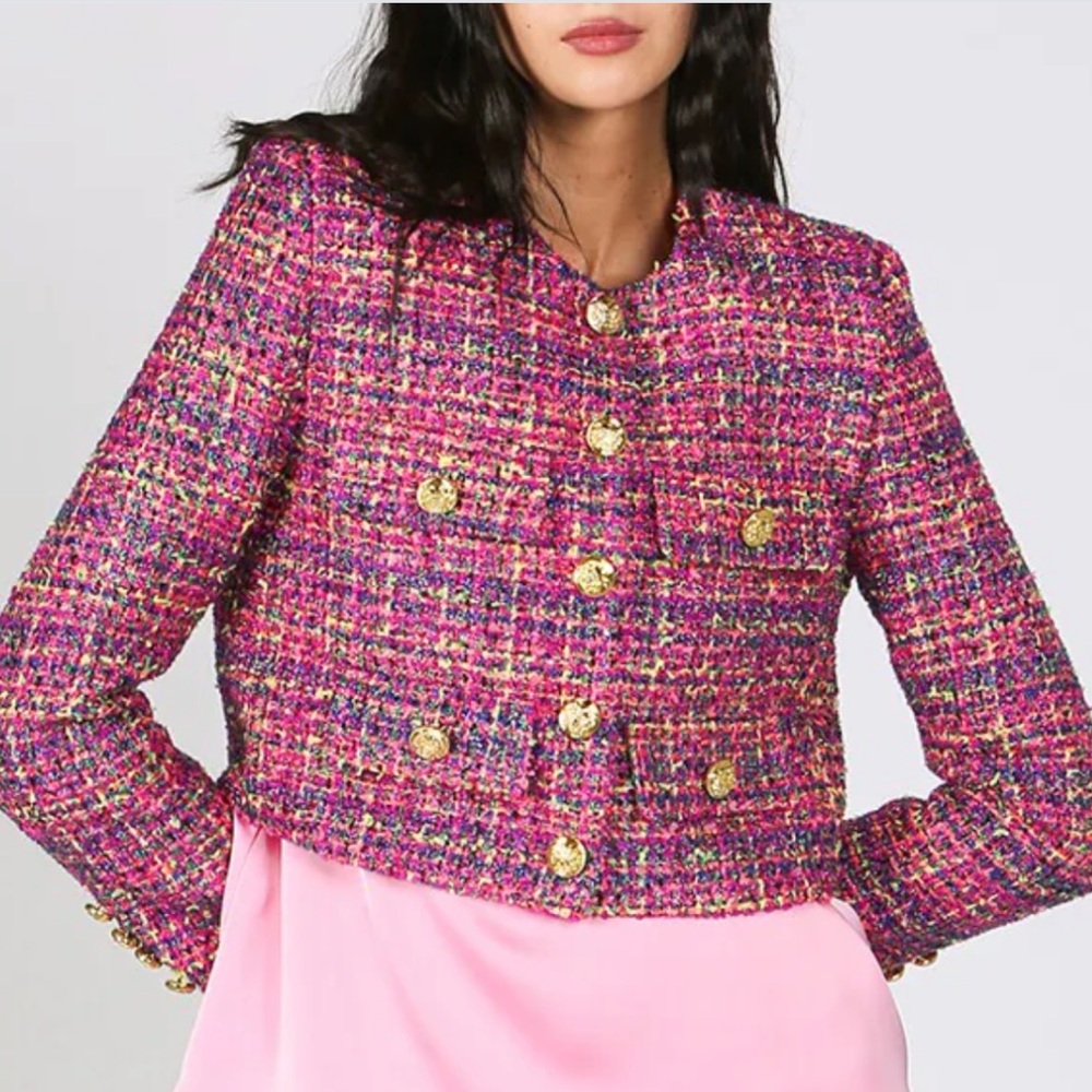 PURPLE BLISS JACKET — Tweed Blazer